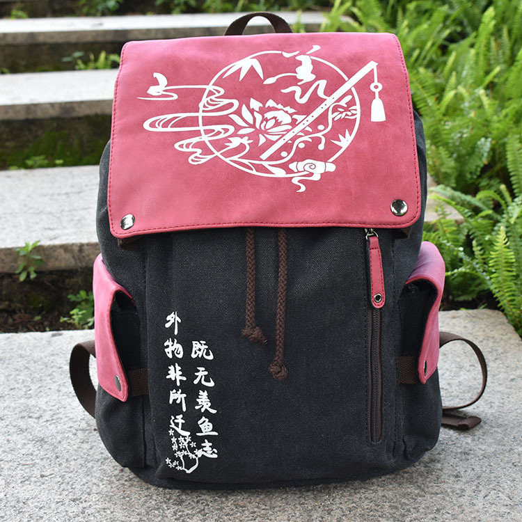 帆布双肩背包可满冠官方注册图案